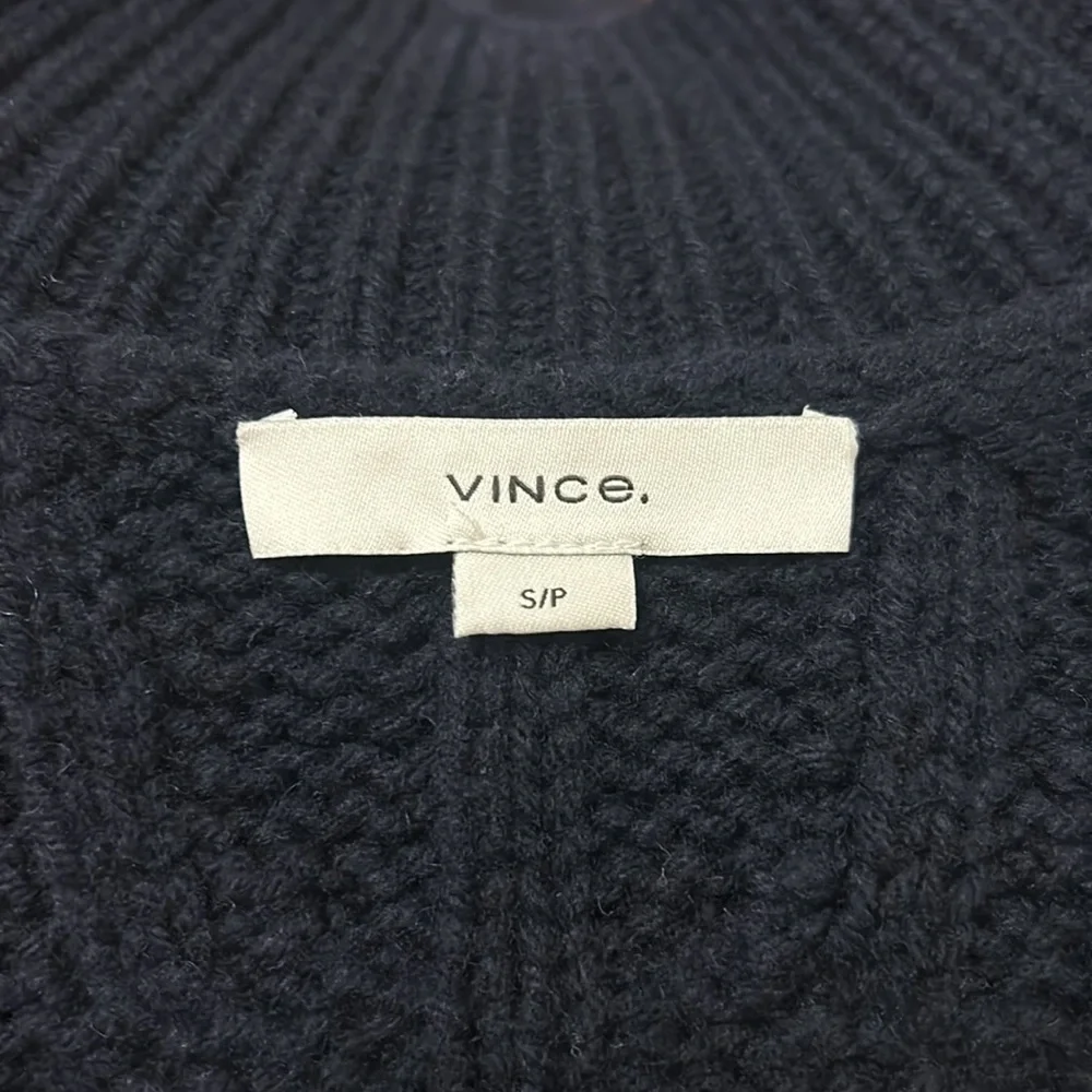 Vince Oversized Cable-Knit Wool Blend Sweater in Coastal Navy New Size Small
